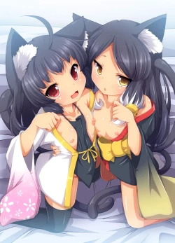 Page 2 of Tsundere Neko Shimai no Zenshin Gohoushi SEX ~ Goon wa Watashitachi no Karada de Okaeshi Itashimasu