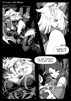Page 2 of "It's Like A Bad Dream" Windranger x Drow Ranger comic by Riko