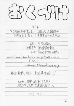 Page 29 of Aru Asa Me ga Sametara, Ningen ni Natta Souseiseki ga Daidokoro ni Tatte ita to Iu Mousou wo Manga ni Shita Hon.