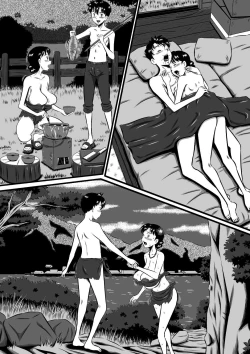 Page 46 of Kaasan! Kaa-saaaan! Mujintou, Oyako Futari de Yagai Sex!