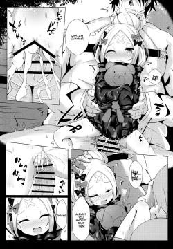 Page 12 of Hyoushi ni Ippai Condom o Kaiteiru kedo Nakami ni wa Condom ga Nai Abigail no Usui Hon | Abigail's doujinshi where many condoms are drawn on the cover but none will be inside