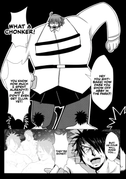 Page 23 of Hyoushi ni Ippai Condom o Kaiteiru kedo Nakami ni wa Condom ga Nai Abigail no Usui Hon | Abigail's doujinshi where many condoms are drawn on the cover but none will be inside