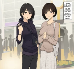 Page 1 of Seikaku ga Seihantai na Futago to Tsukiatte 3P Sex Suru Ohanashi