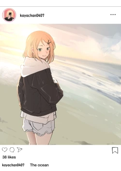 Page 7 of Kaaya's footjob for her masochist, black person NTR, Color, 5 page CG + Kaaya's social media, her normal account, her secret account