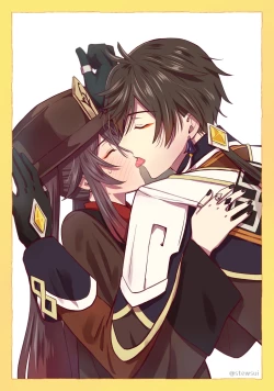 Page 24 of Zhongli x Hu Tao love story hentai doujinshi