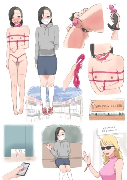 Page 1 of Sissy chastity belt in public bondage