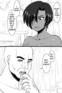 Page 1 of Udeppushi wa Tsuyoi no ni Atama wa Yowai Kasshoku Onna Kishi-sama