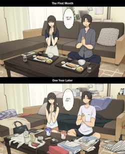 Page 7 of Dousei Seikatsu Ikkagetsume to Ichinen Ato, Asaokite kara Shuushin made no Hikaku | A Day in the Life of a Couple: Their First Month Living Together vs. One Year Later