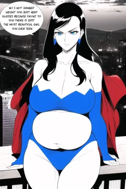 Page 6 of Expanding Heroine:Confronting the Virus Villain, Page 1 to 12,,, Weight gain anime girl, bbw, ssbbw, stuffing belly, SuperHero who gain a lot of weights because of a food addiction.