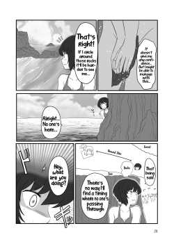 Page 19 of Umi de Roshutsu Play Shichau Yuriple | A yuri couple does exhibitionism at the beach