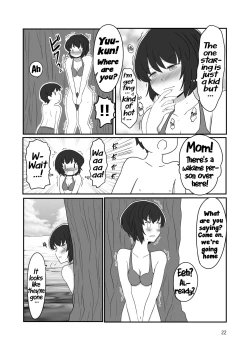 Page 21 of Umi de Roshutsu Play Shichau Yuriple | A yuri couple does exhibitionism at the beach