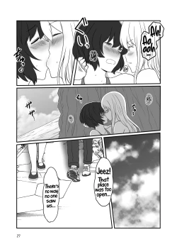Page 26 of Umi de Roshutsu Play Shichau Yuriple | A yuri couple does exhibitionism at the beach