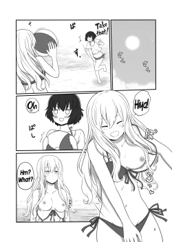 Page 5 of Umi de Roshutsu Play Shichau Yuriple | A yuri couple does exhibitionism at the beach