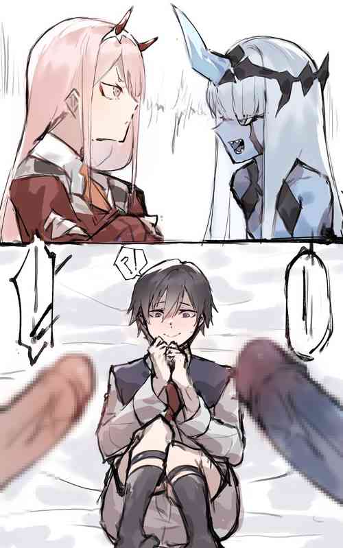 Download Zero Two and Zero One x Hiro futa