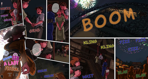 Download Shounen ga Ennichi de Nazo no Onee-san to Sex | Boys who meet mysterious lady and have sex with her during a festival