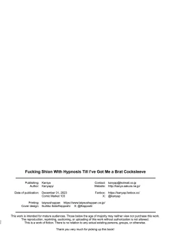 Page 32 of Saimin Sex de Shion-chan o Gaki Onaho ni Suru Hon | Fucking Shion With Hypnosis Till I've Got Me a Brat Cocksleeve