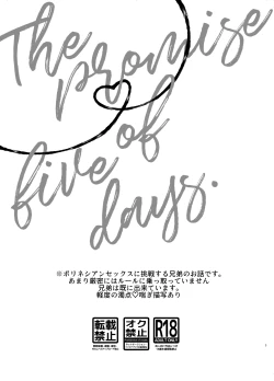 Page 2 of The promise of five days.