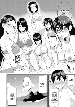 Page 77 of Mujintou de, SEX ni Kyoumi Shinshin na Dosukebe Inkya Joshi-tachi to Harem Life