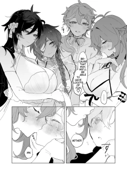 Page 4 of Soratachi to Ichaicha Suru Hon | Aether flirts with the long legged ladies