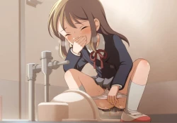 Page 148 of Toilet wo Kari ni Kita Onnanoko to Oshikko Play suru CG