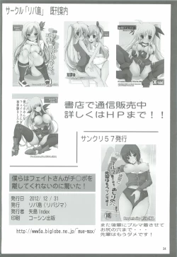 Page 33 of Bokura wa Fate-san ga Chi*po wo Hanashitekurenai no ni Odoroita!