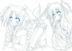 Page 128 of Sekai to Sekai no Mannaka de Visual Fanbook